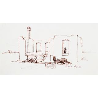 Russell Drysdale - Australian Figure In Ruined Building