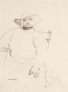 Russell Drysdale - Woman in a bonnet