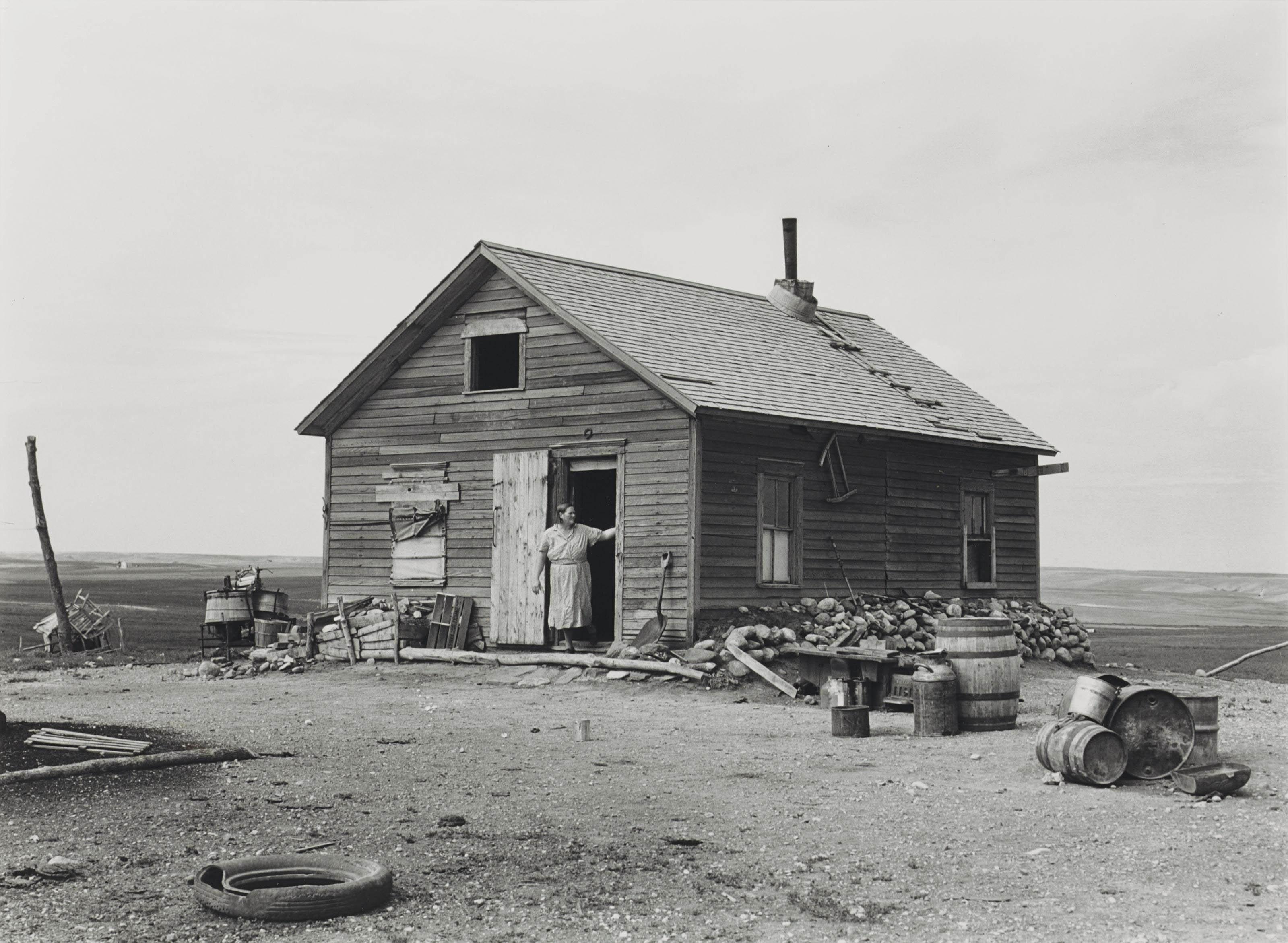Russell Lee - Company Housing in Coal Camp, Appalachia, 1946; and Farm House, North Dakota, 1939