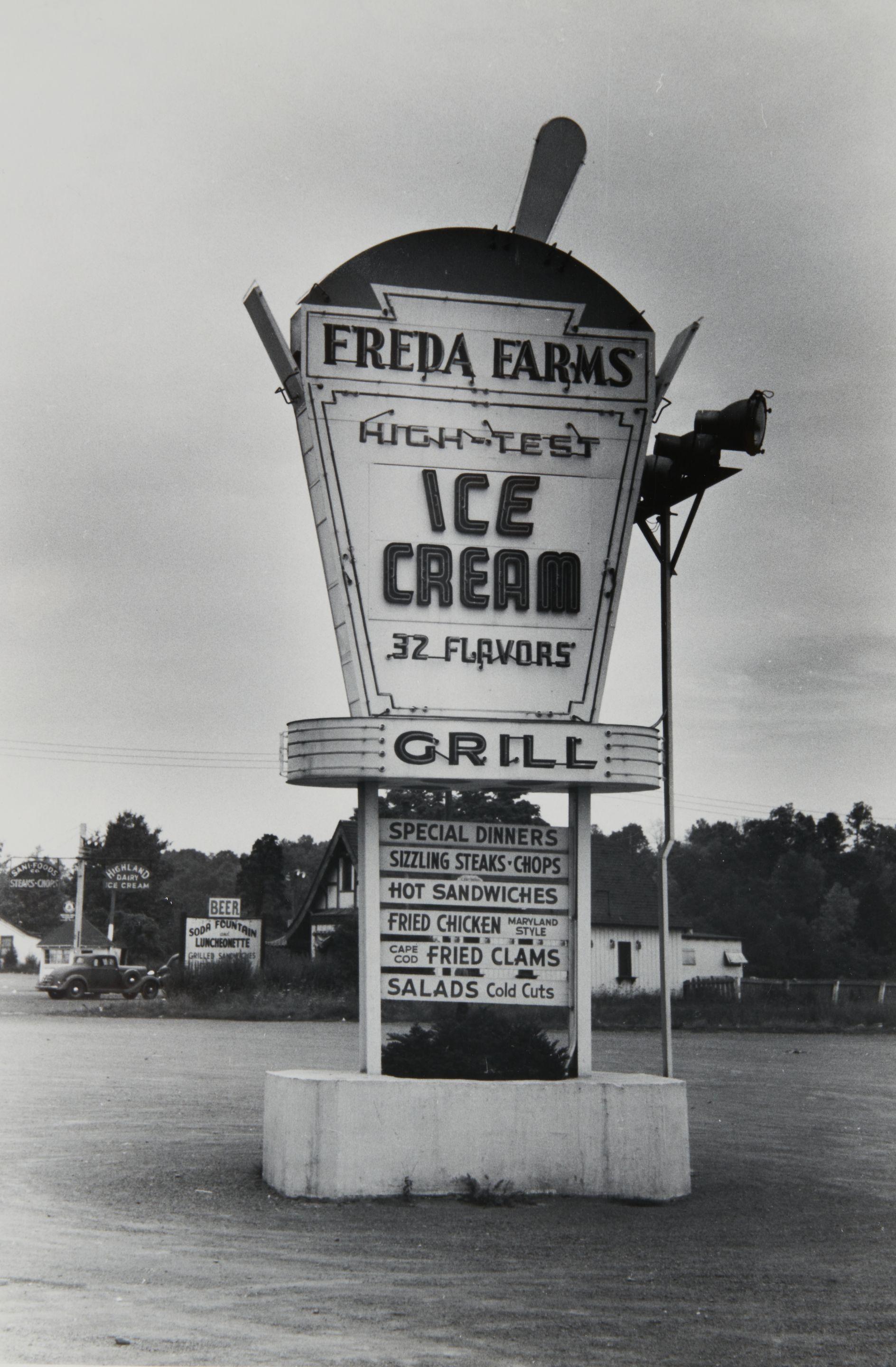 Russell Lee - Ice Cream Advertisement