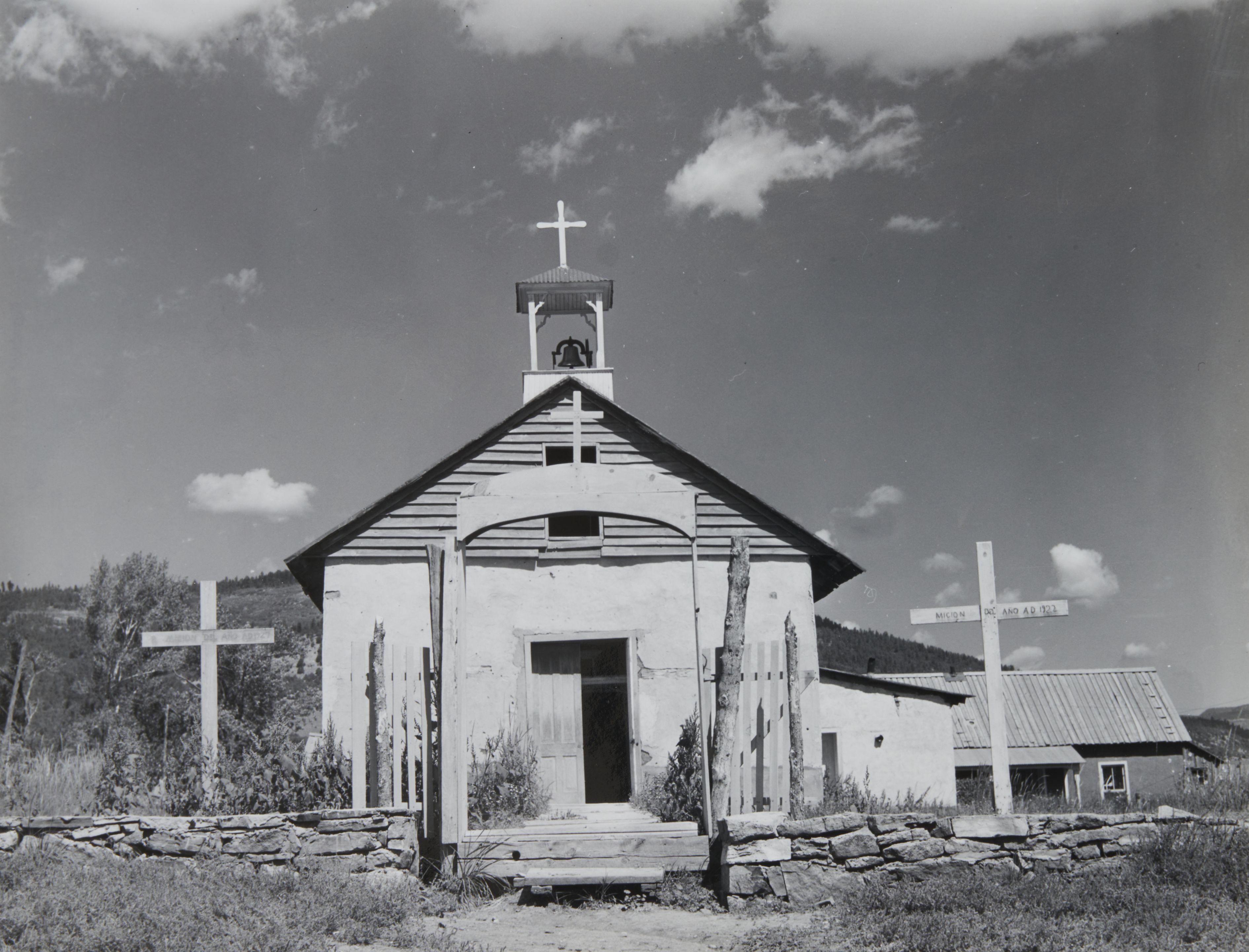 Russell Lee - Old Church at Holman, New Mexico