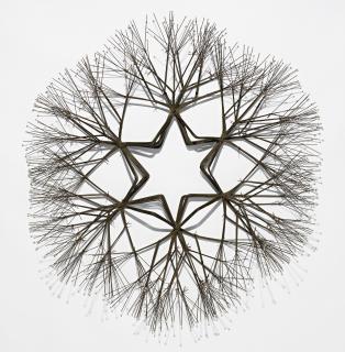 Ruth Asawa - Untitled (S.864, Wall-Mounted Tied-Wire, Open-Center, Six Branched Form Based on Nature)