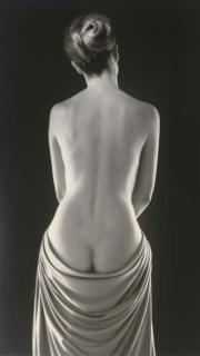 Ruth Bernhard - Draped Torso, 1962