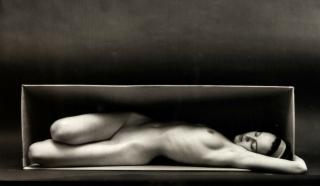 Ruth Bernhard - Nude In the Box, Horizontal