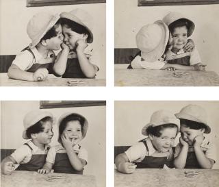 Ruth Orkin - \'Dorit & Chagit Lazarus, Girl Twins, Sabras (German Descent), Beth Tirzhak Moshau\'