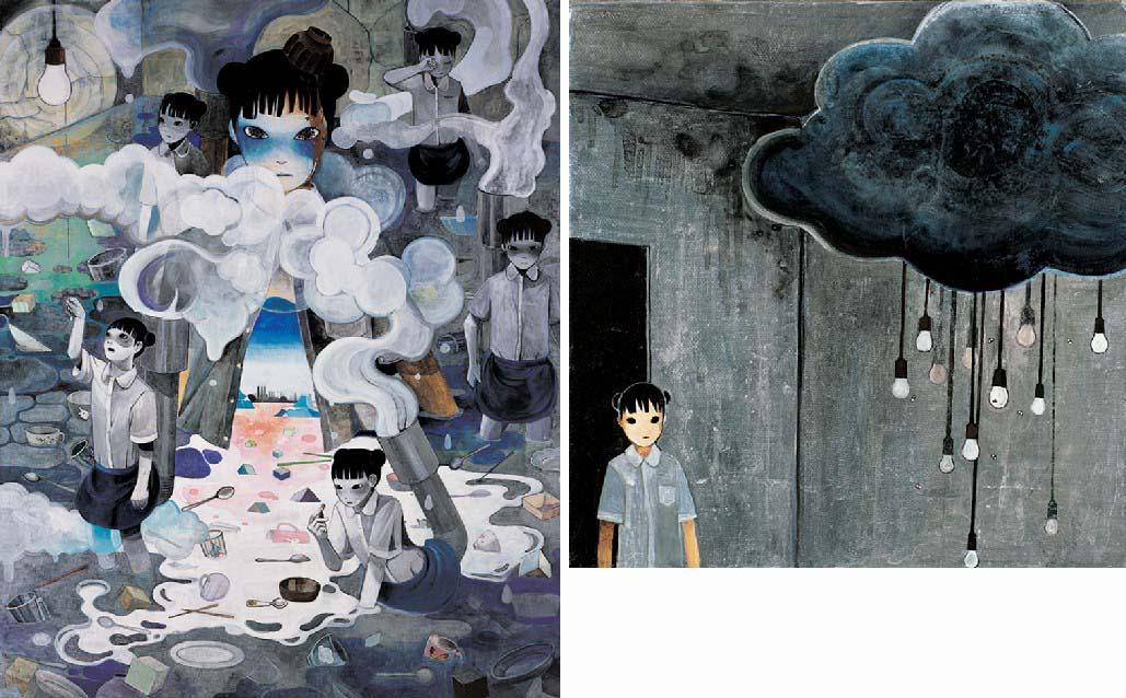 Ryoko Kato - Flooded small room, Room with cloud