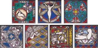 Ryoko Kimura - Group of Seven Symbols: Phoenix, Blue and Carps, Rabbit, Merman, Dragonfly, Female Mayfly & Secret Keyhole -The Shishi Lock Ornament