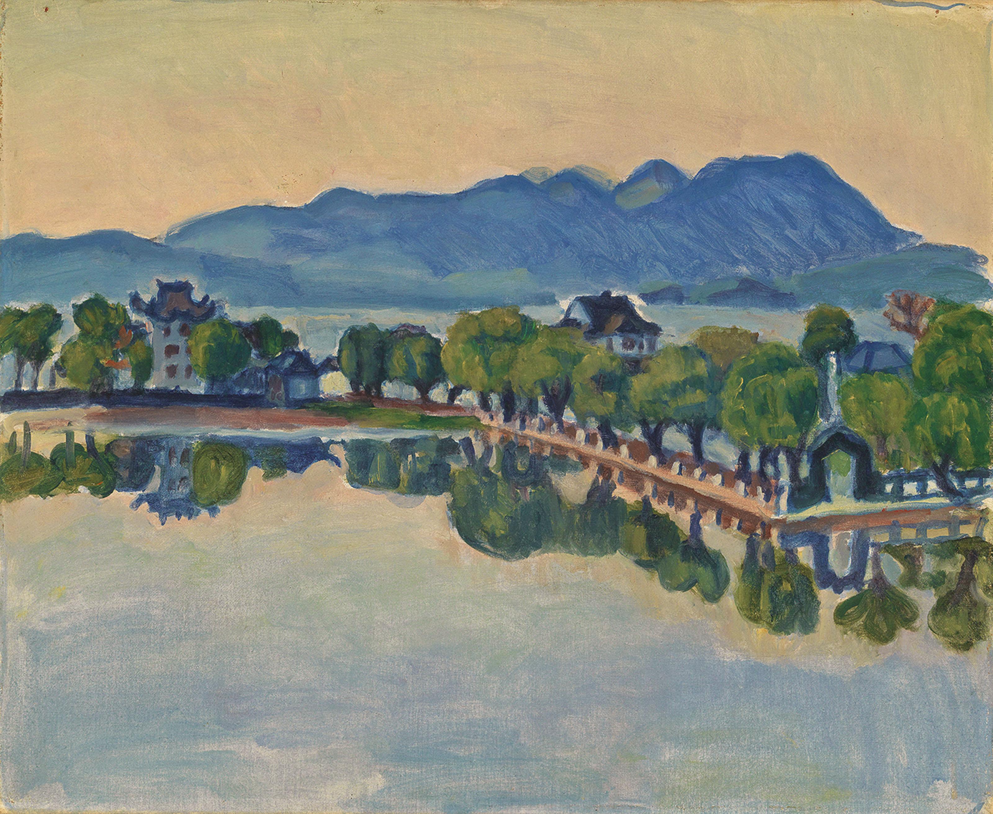 Ryuzaburo Umehara - Spring Scenery of West Lake, Hangzhou