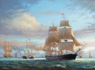 S. Francis Smitheman - H.M.S. Warrior escorting the Royal Yacht Victoria and Albert, March 1863