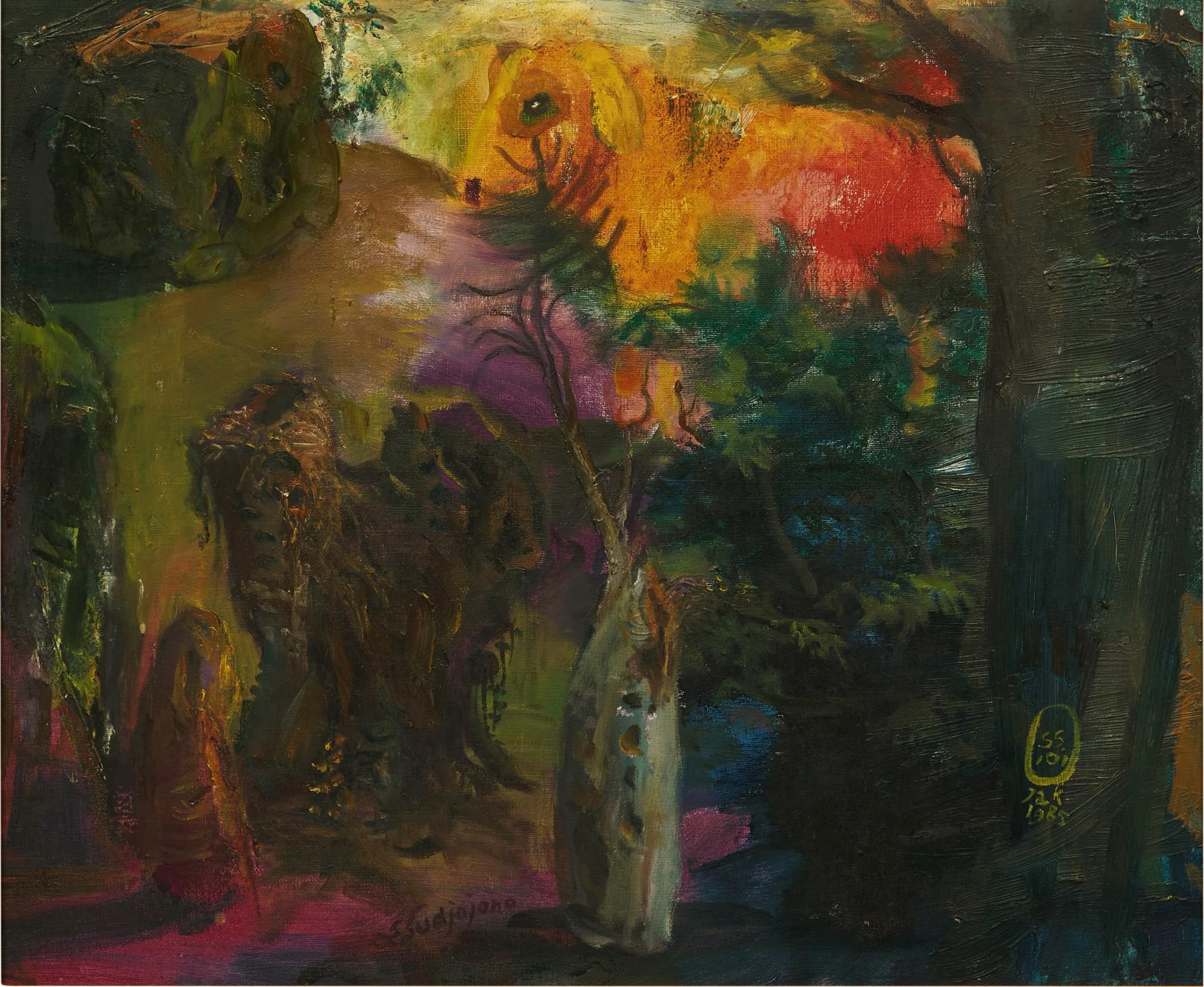 S. Sudjojono - Anak Kambing Di atas Bukit