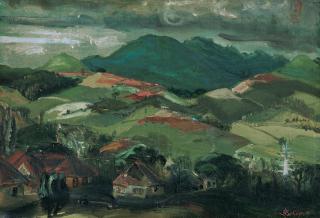 S. Sudjojono - Gunung-gunung di Jawa Barat (Mountains in Jawa Barat)