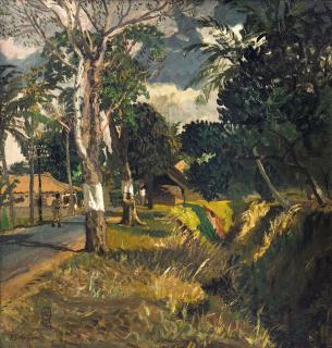 S. Sudjojono - Jalan di Muka Rumah Kami (The Road in Front of Our House)