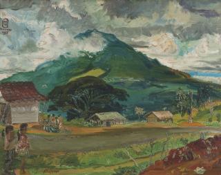 S. Sudjojono - Pemandangan Bandung (A View of Bandung)