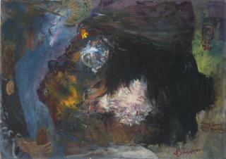 S. Sudjojono - Sang Guru Dan Muridnya (The Teacher And Student)