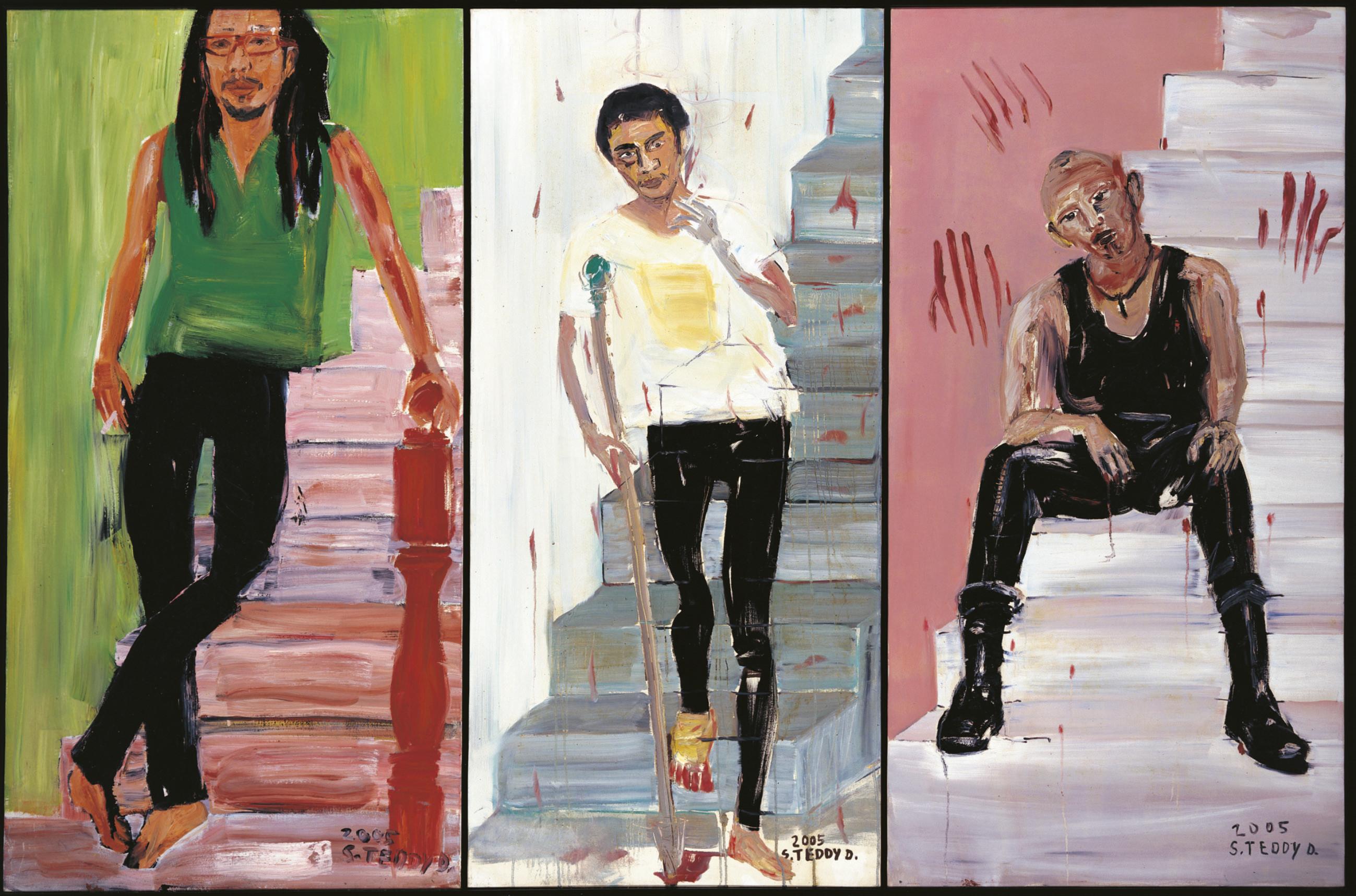 S Teddy D - Three men on the stairs