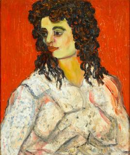 Sacha Moldovan - Portrait d\'une femme 23 1/4 x 17 3/4 in. (53.8 x 45.0 cm) framed 33 9/16 x 30 5/16 x 2 1/2 in.