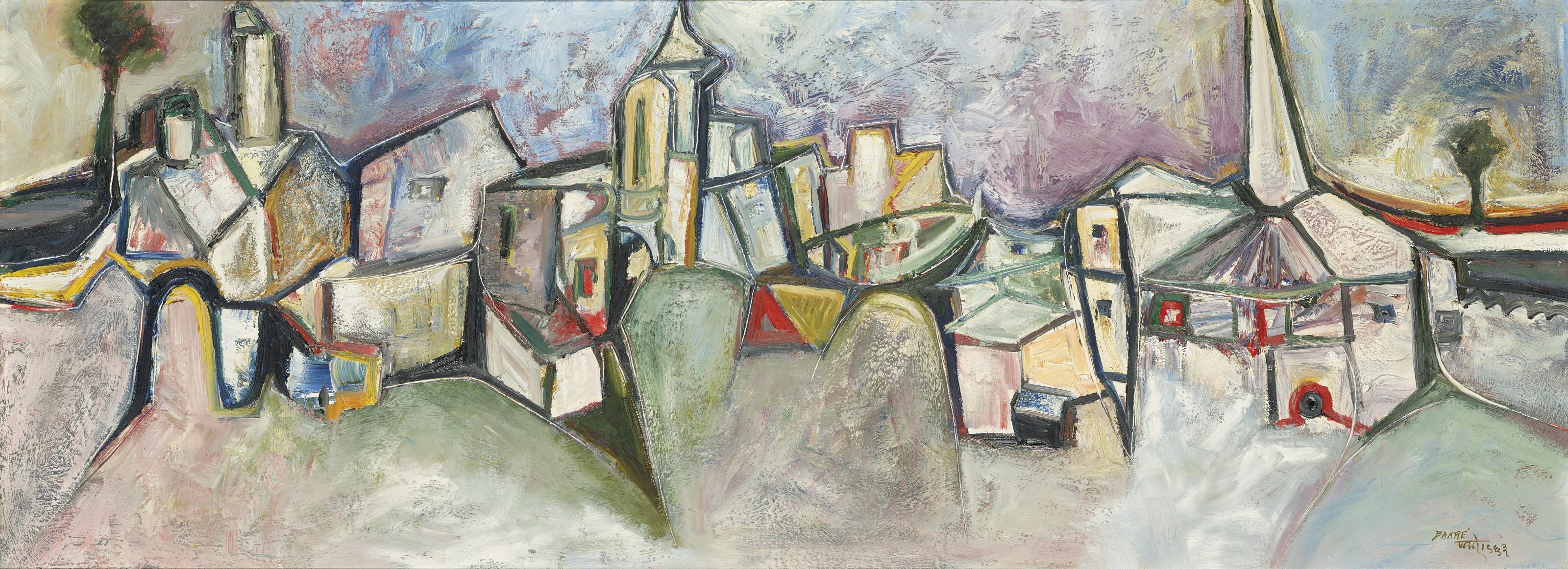 Sadanand Bakre - Untitled (Cityscape)