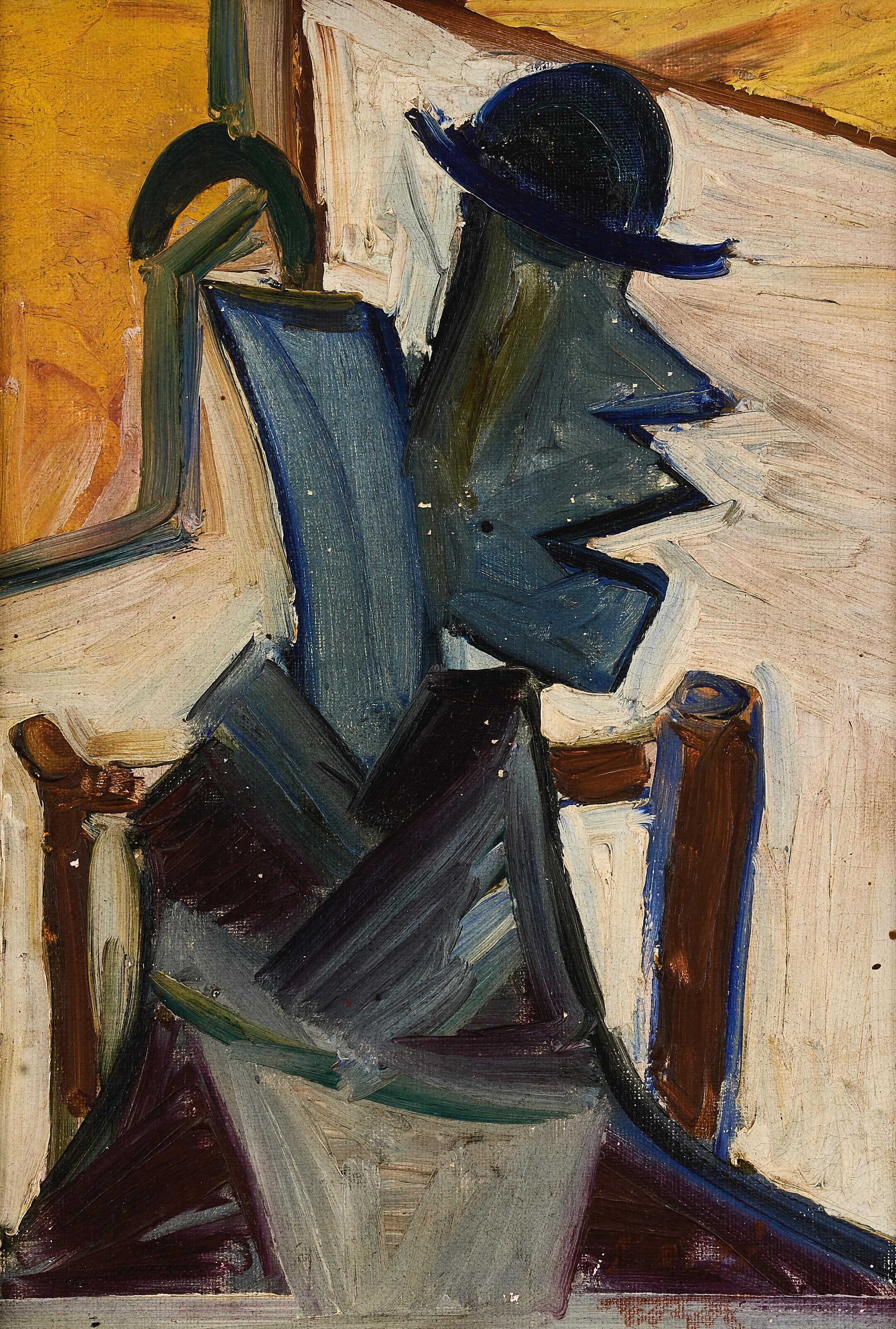 Sadanand Bakre - Untitled (Man with Bowler Hat)