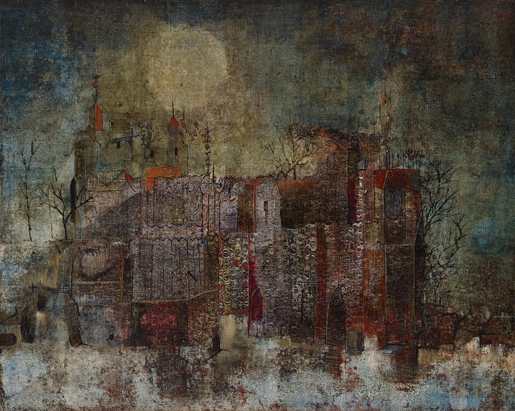 Sadanand K. Bakre - Untitled (Cityscape)