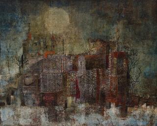 Sadanand K. Bakre - Untitled (Cityscape)