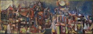 Sadanand K. Bakre - Untitled (Townscape)