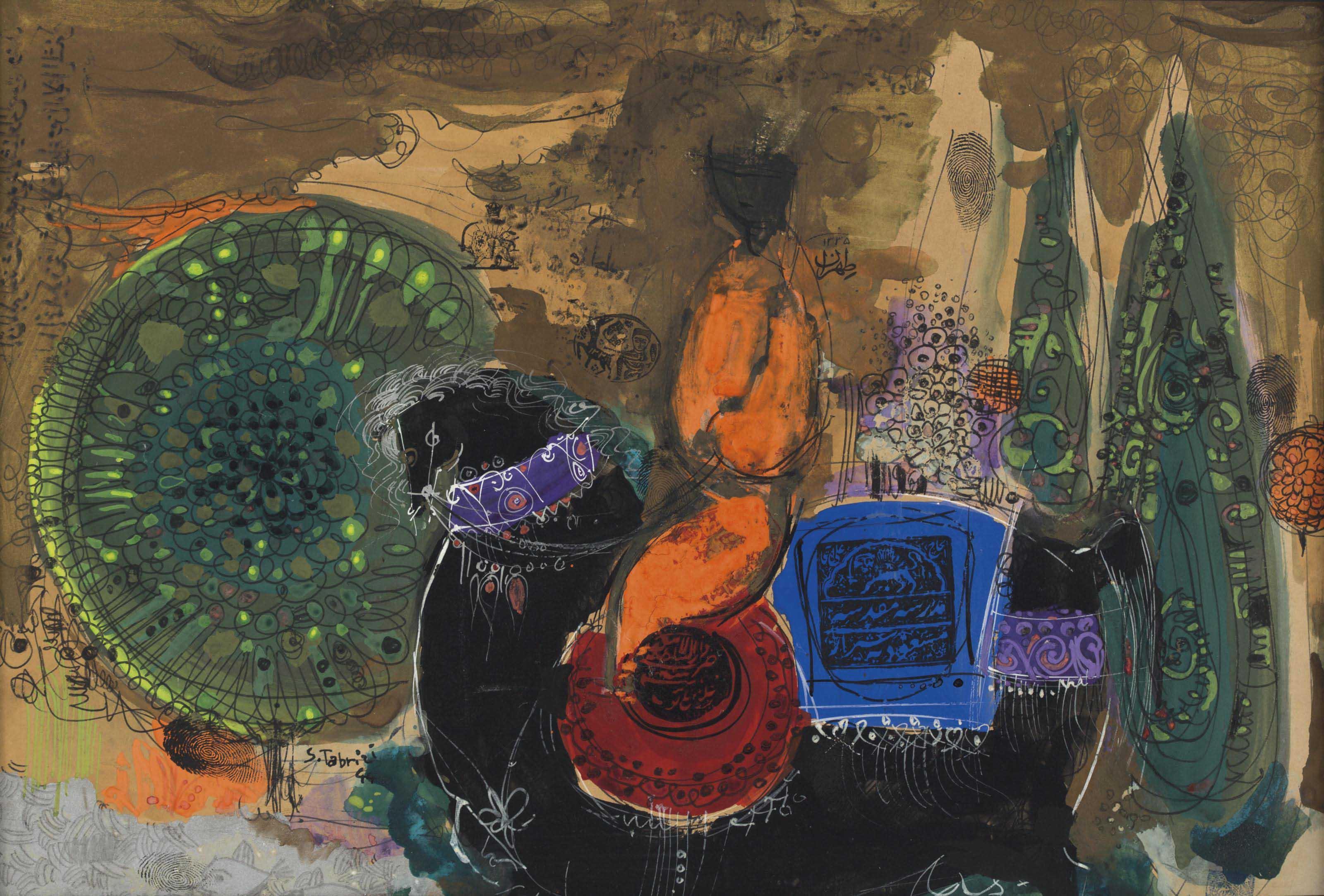 Sadegh Tabrizi - Untitled (The Horses of Cypress Battle)