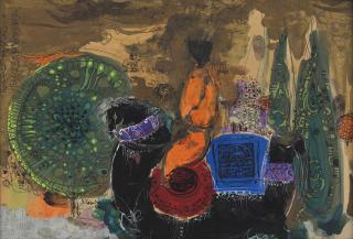 Sadegh Tabrizi - Untitled (The Horses of Cypress Battle)