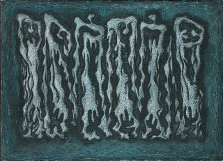 Sadequain - Untitled (Group of Standing Figures)