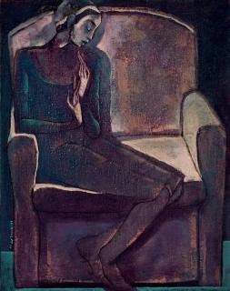 Safwan Dahoul - Femme assise dans un fauteuil
