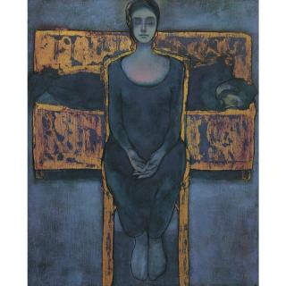 Safwan Dahoul - Seated Lady