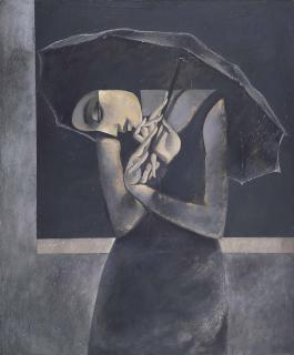 Safwan Dahoul - Untitled (Woman Standing In The Rain)