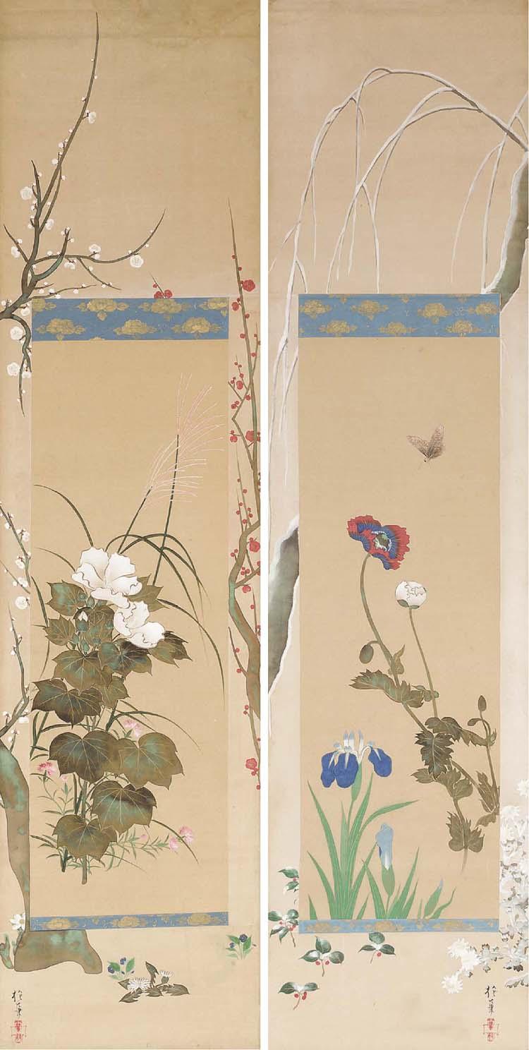 Sakai Hoitsu - Flowers of the four seasons