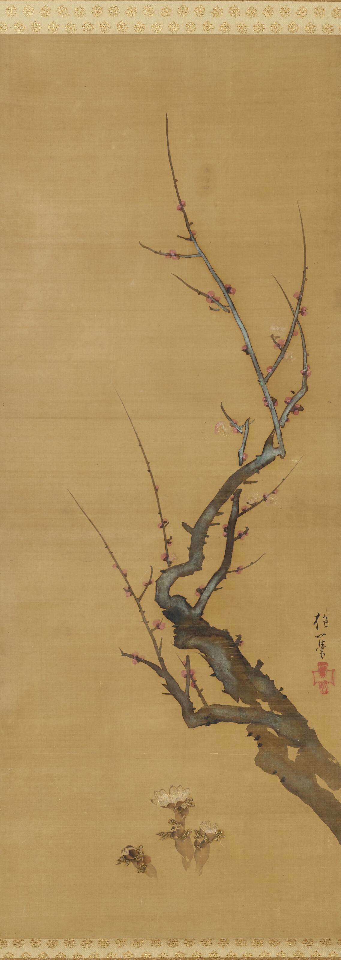 Sakai Hoitsu - Red Plum Blossom