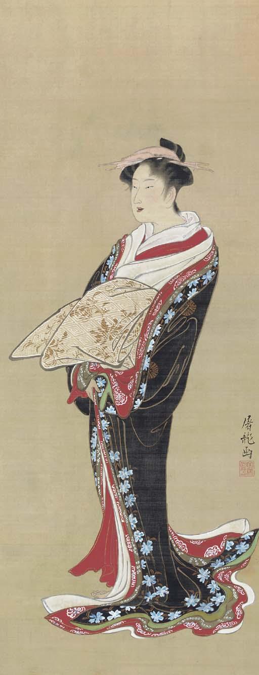 Sakai Hoitsu - Standing Courtesan