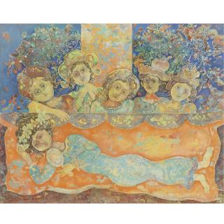 Sakti Burman - Donna Con Specchio