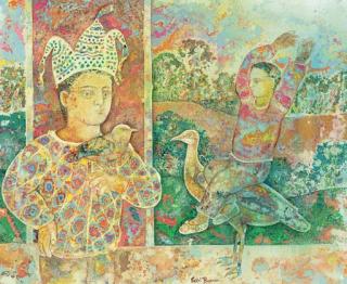 Sakti Burman - Pierre au Chapeau de Clown