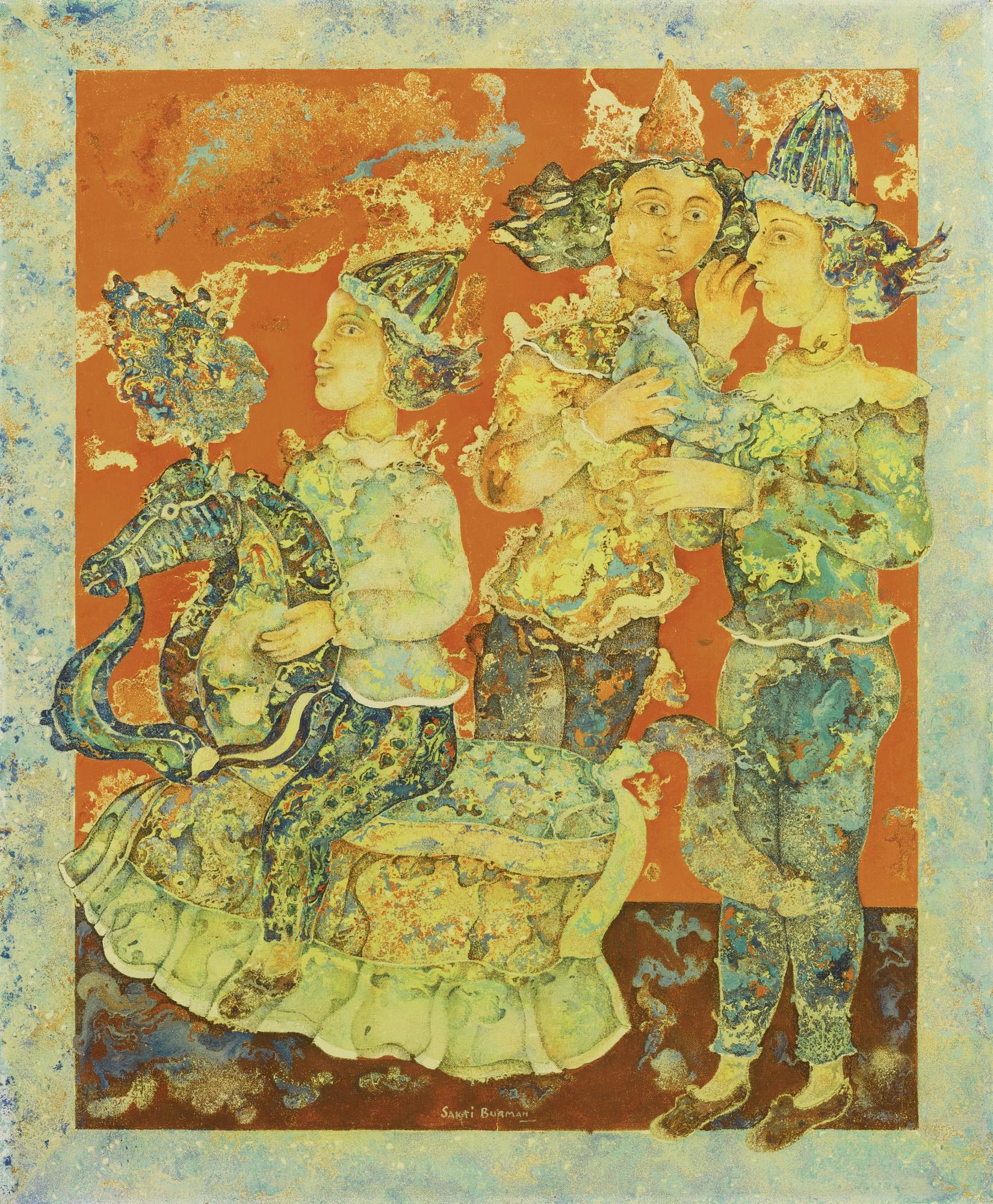 Sakti Burman - Untitled (Bateleurs)