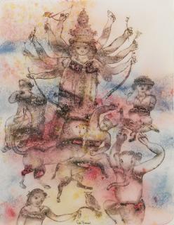Sakti Burman - Untitled (Durga)