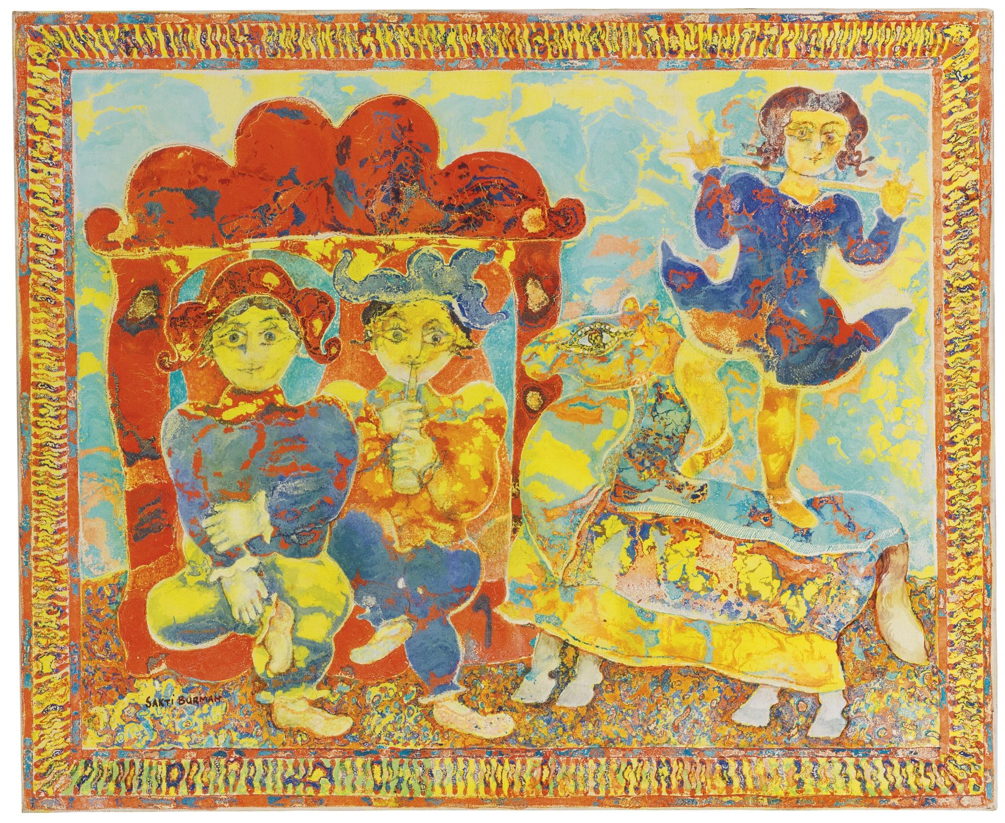 Sakti Burman - Untitled ( From The Circus Series)