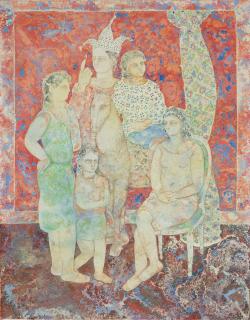 Sakti Burman - Untitled (The Family)