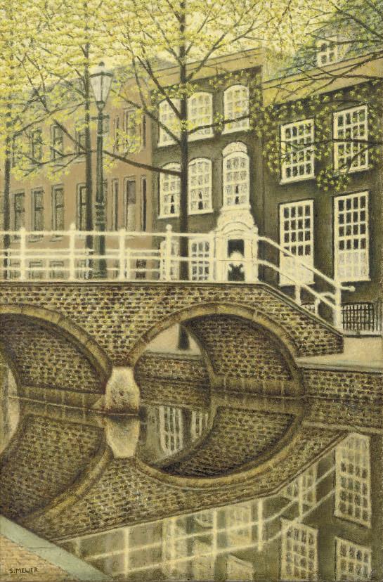 Sal Meijer - Bridge at the Oudezijds Voorburgwal, Amsterdam