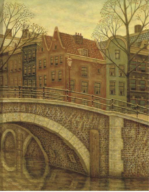 Sal Meijer - Brug over Amsterdamse gracht