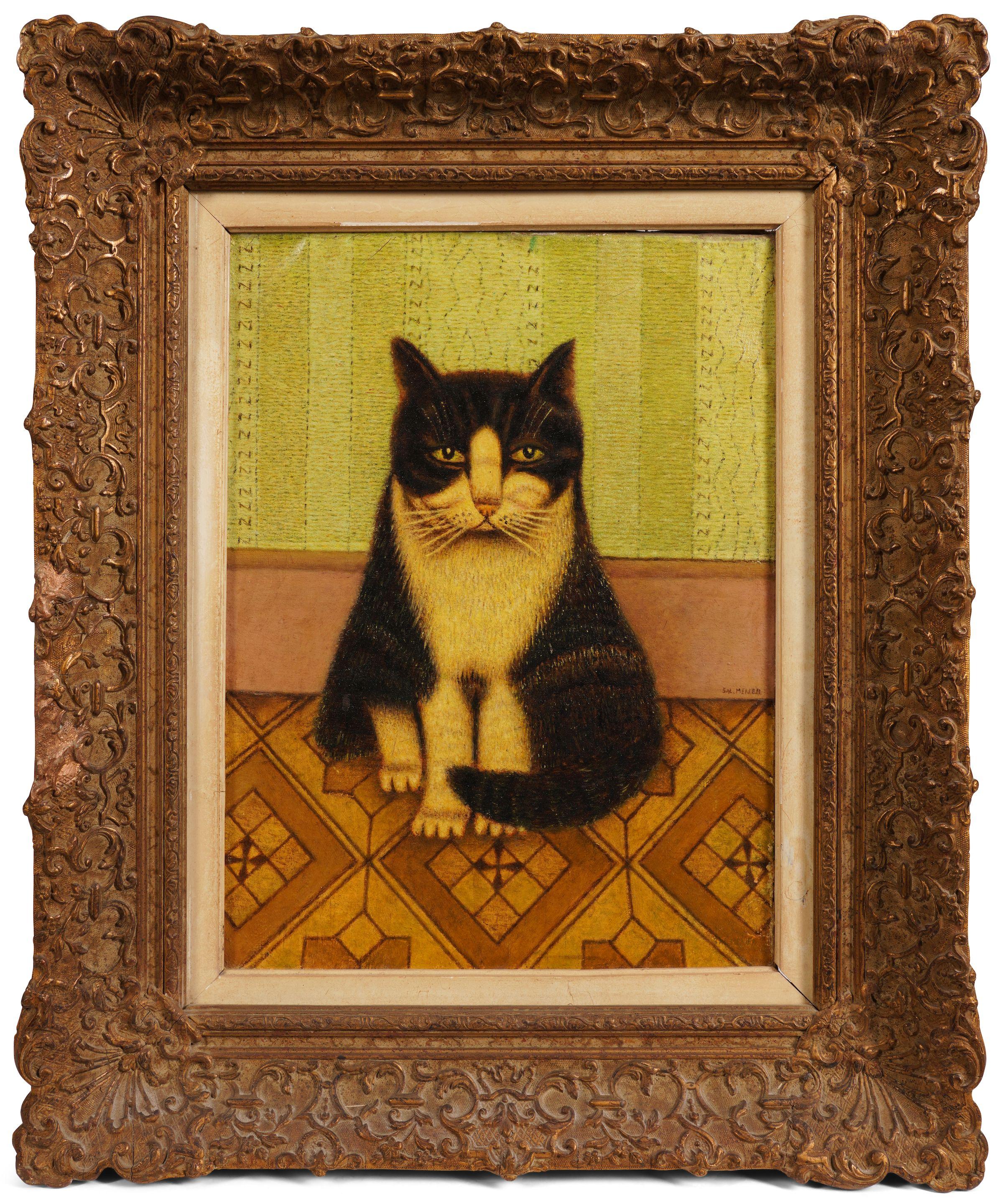 Sal Meijer - Portrait of a Cat on Parquet Floor Sight