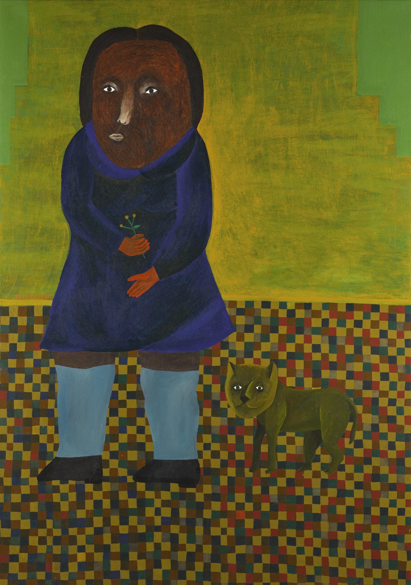 Salah Elmur - Sudanese A Cat And A Girl