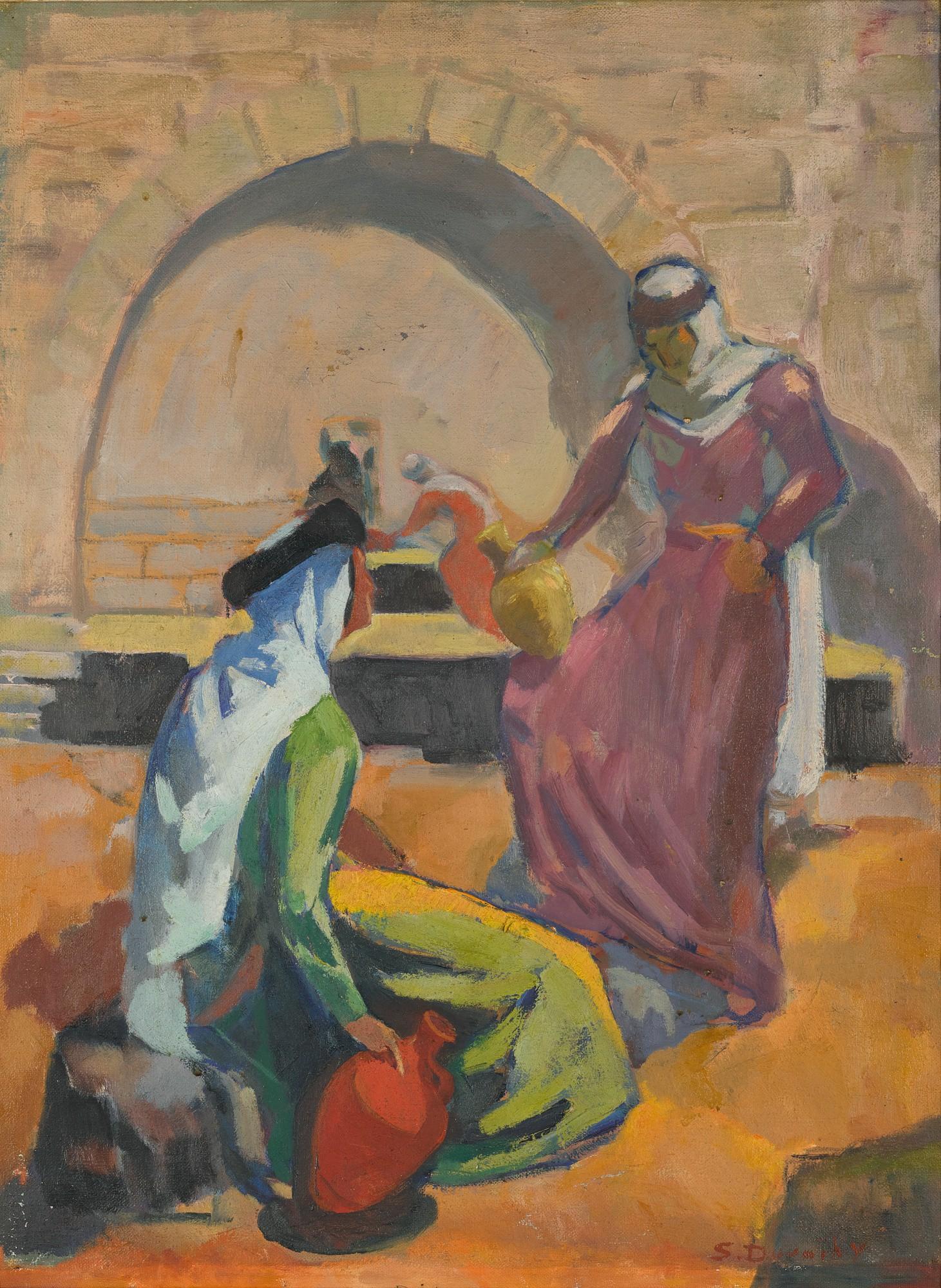 Saliba Douaihy - Untitled (Women At A Fountain)