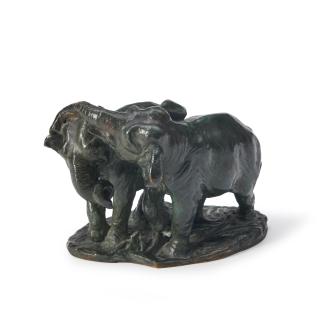 Sally James Farnham - The Courtship of Two Elephants