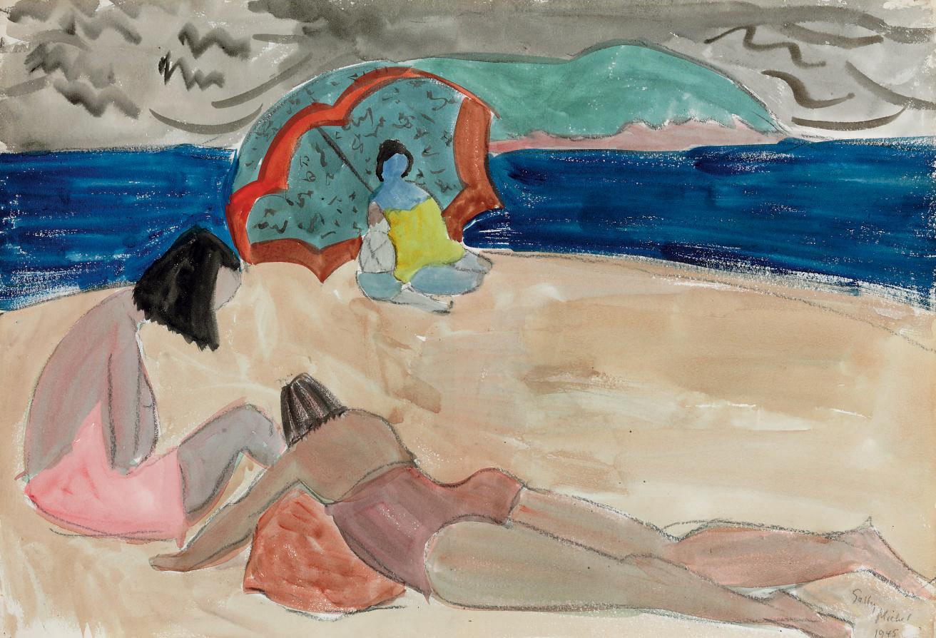 Sally Michel Avery - Family at Seaside