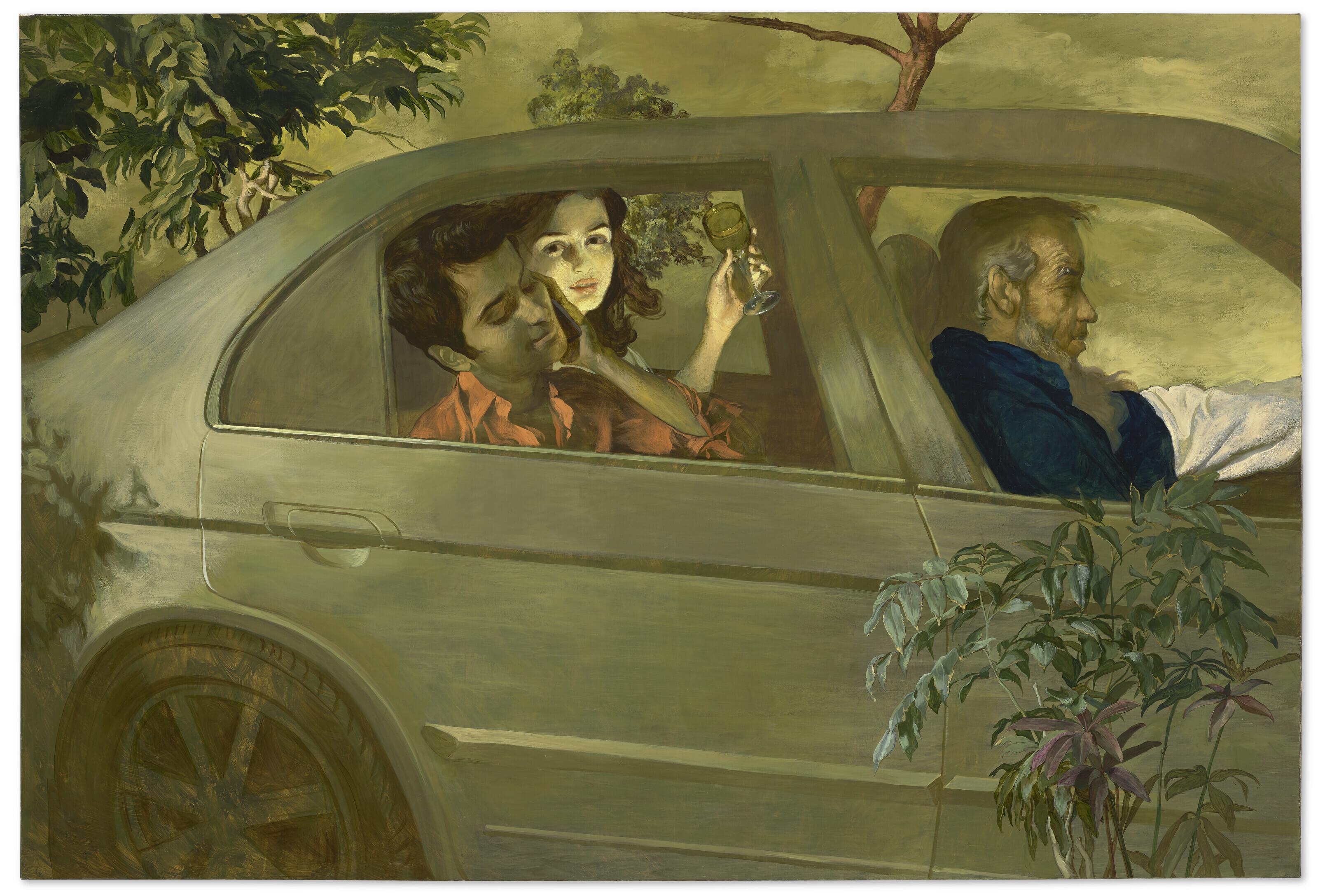 Salman Toor - Girl and Boy with Driver