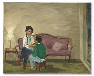 Salman Toor - The Palm Reader III