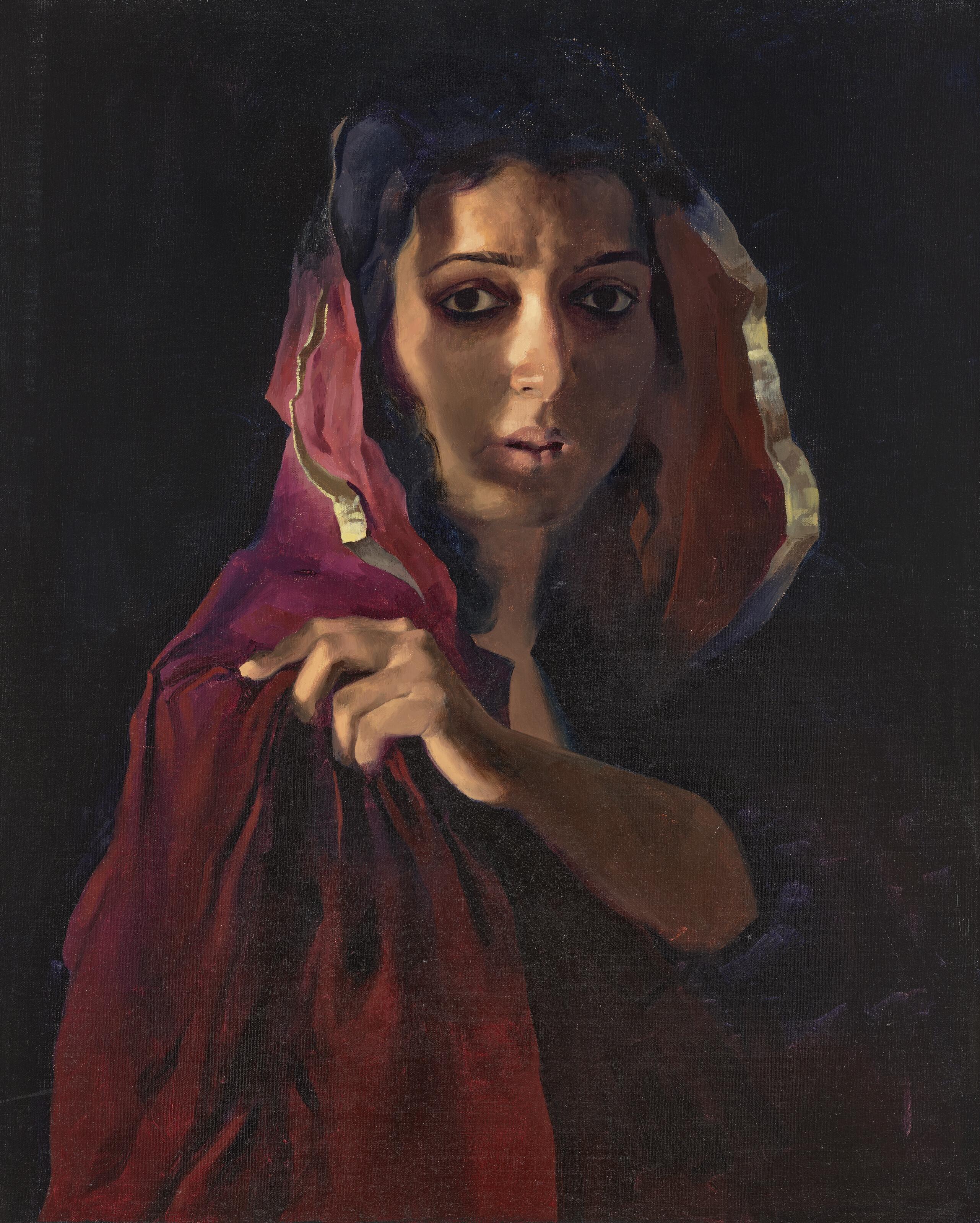 Salman Toor - Untitled (Woman)